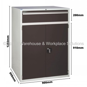 Euroslide Storage Cabinet 1 Drawer & Cupboard 1200mm